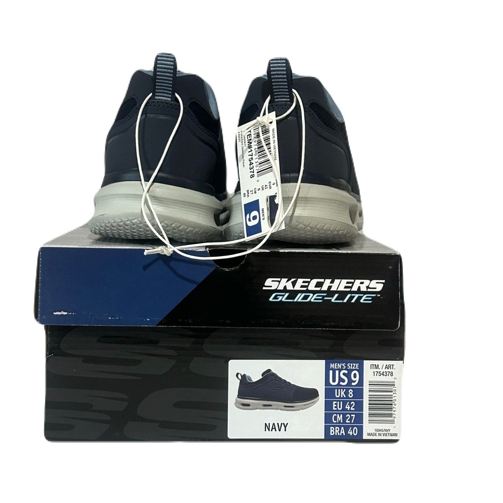 Skechers Glide-Lite Men's Classic Shoes Fit With Memory Foam (Navy, Medium 9) - Picture 13 of 13
